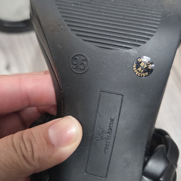 Worthington Womens Lenning Heeled Sandals Sz 9.5 Black - Picture 9 of 11